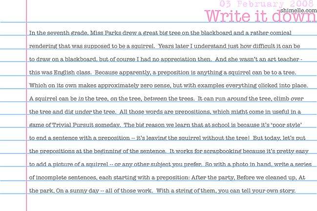 free write it down journalling prompt