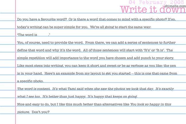 free write it down online journalling prompt