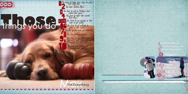 digital scrapbook pages