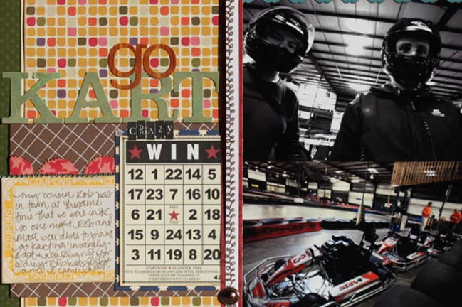 go-kart scrapbook page