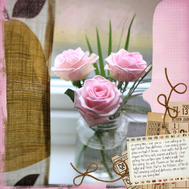digital scrapbook page