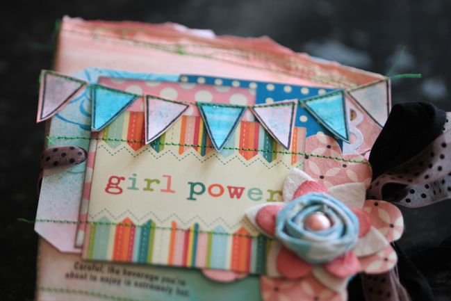 bunting on a scrapbook