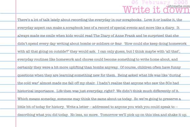 free write it down online journalling prompt