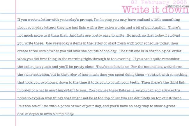 free write it down online journalling prompt