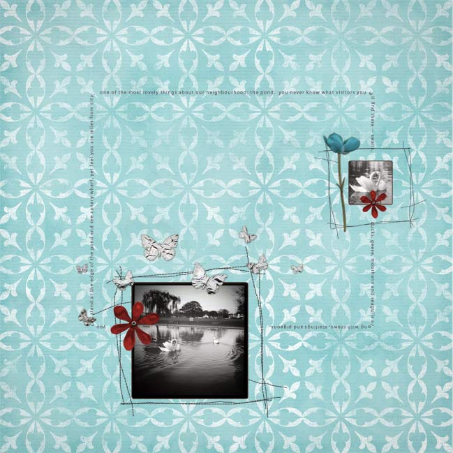 digital scrapbook page with Hipstamatic photos