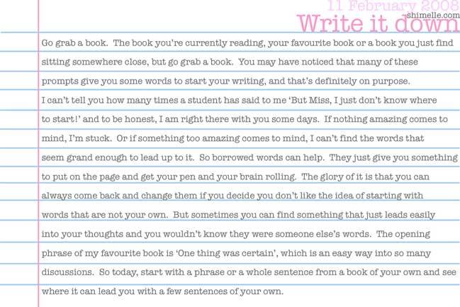 free write it down online journalling prompt