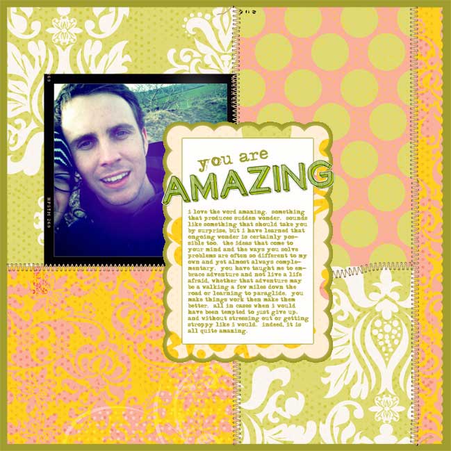digital scrapbook page