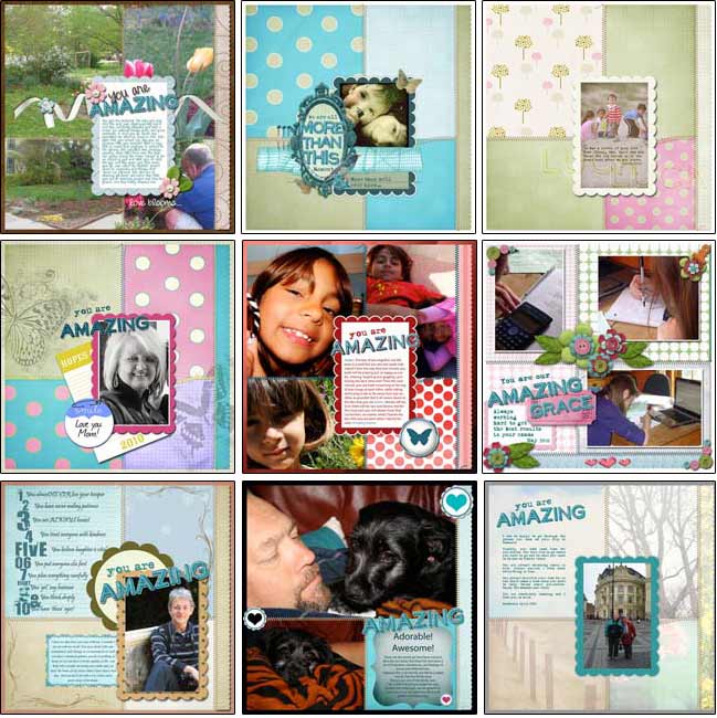 digital scrapbook pages