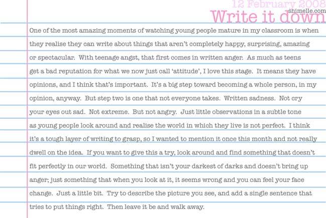 free write it down online journalling prompt