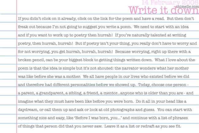 free write it down online journalling prompt