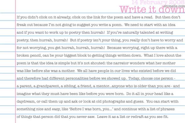 free write it down online journalling prompt