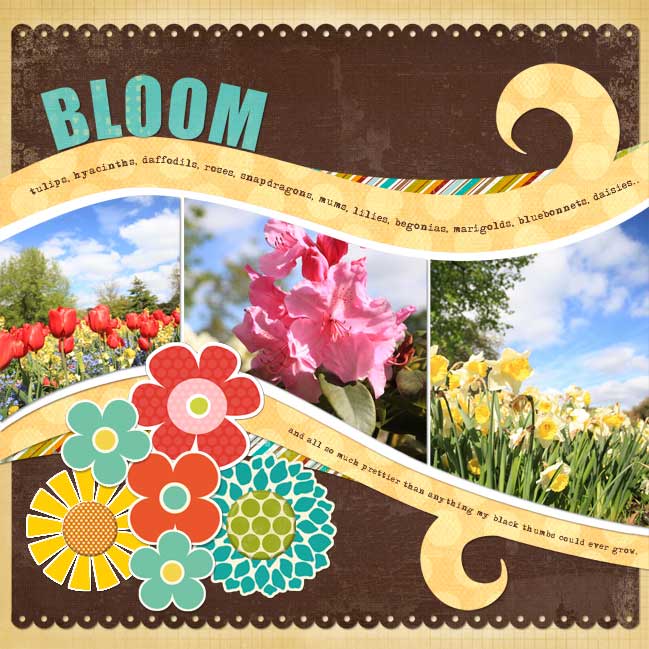 digital scrapbook page