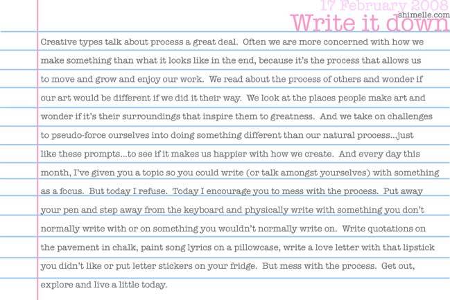 free write it down online journalling prompt