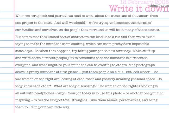 free write it down online journalling prompt