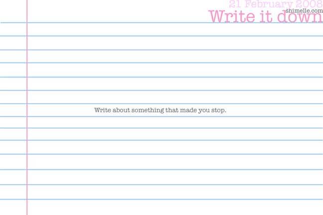 free write it down journalling prompt