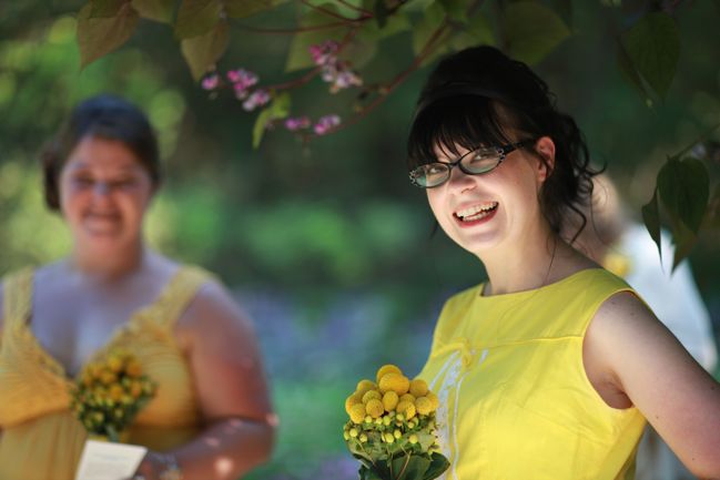 yellow vintage bridesmaid dress