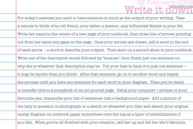 free write it down journalling prompt