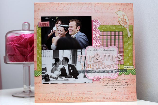 wedding scrapbook page