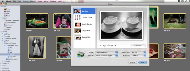 printing your photos for easy scrapbooking