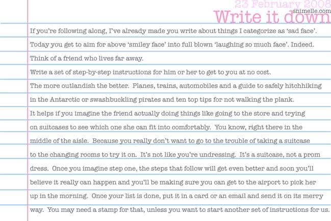 free write it down journalling prompt