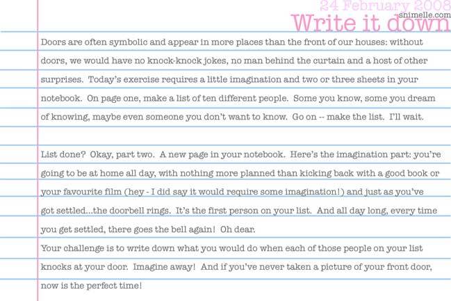 free write it down journalling prompt