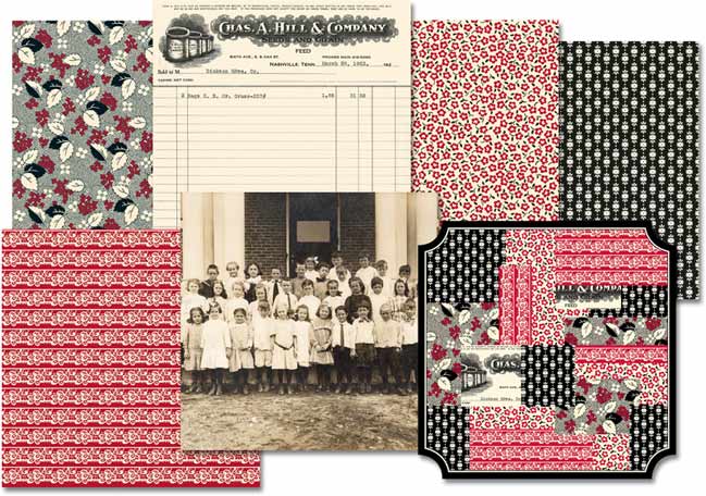 scrapbooking papers by Jenni Bowlin Studio