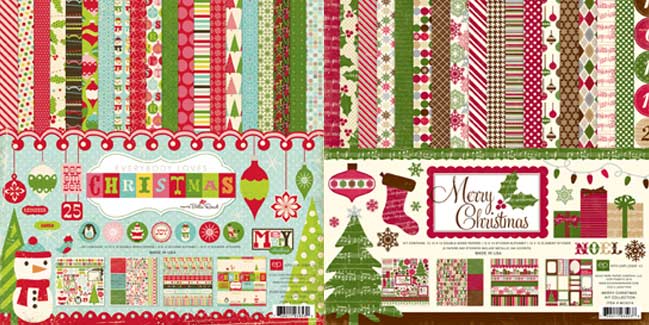 Echo Park scrapbooking supplies for Journal your Christmas