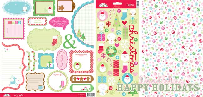 Doodlebug Happy Holidays scrapbooking supplies for Journal your Christmas