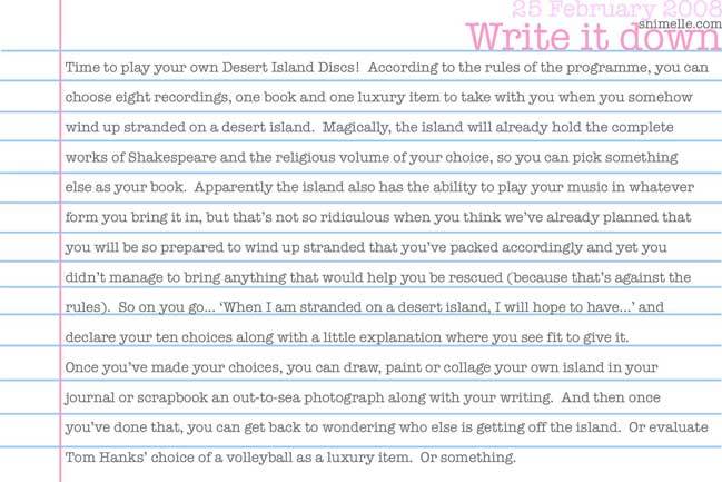 free write it down journalling prompt