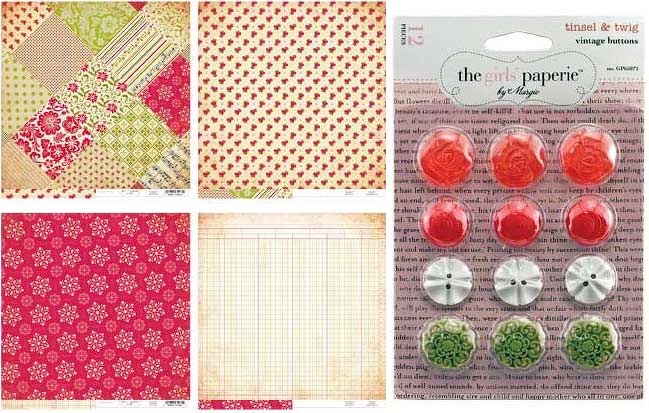 Girls Paperie Tinsel and Twig scrapbooking supplies for Journal your Christmas
