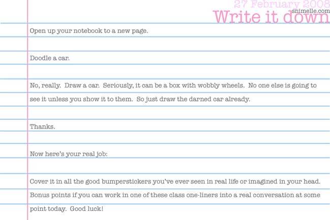 Free write it down journalling prompt