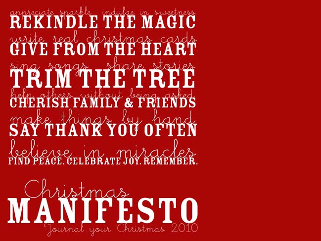 Christmas Manifesto Free Desktop Wallpaper