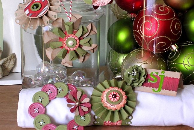 making christmas decorations with paper punches by sj dowsett @ shimelle.com