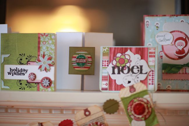 handmade christmas cards from BasicGrey card kit