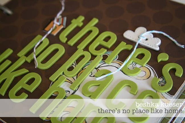 No place like home album cover:online scrapbooking class