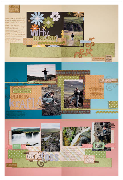 traveling to iceland scrapbook layouts