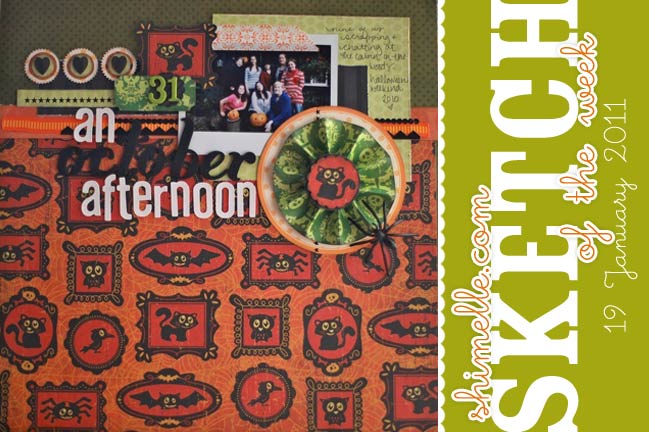 scrapbook sketch and scrapbook page ideas