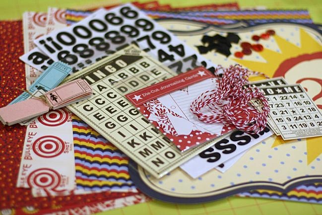 scrapbook page ideas with diecut papers