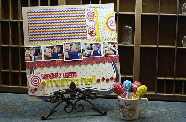scrapbook page ideas with diecut papers