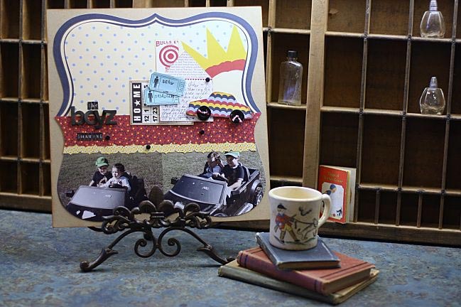 scrapbook page ideas with diecut papers