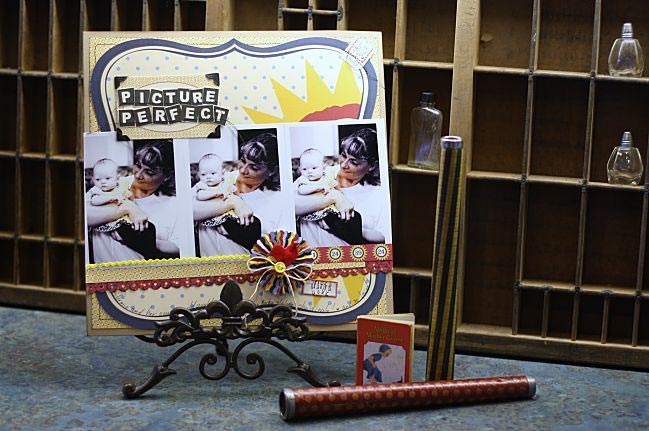scrapbook page ideas with diecut papers