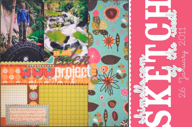 scrapbooking sketch and scrapbook page ideas