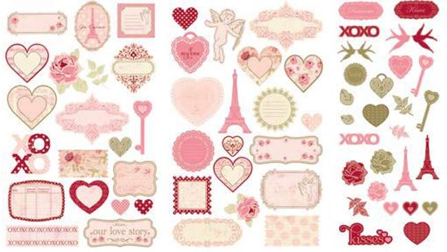 valentines scrapbooking supplies