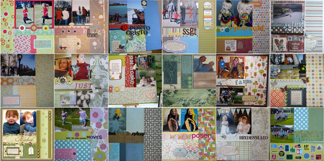 scrapbook page ideas from last week's scrapbooking sketch