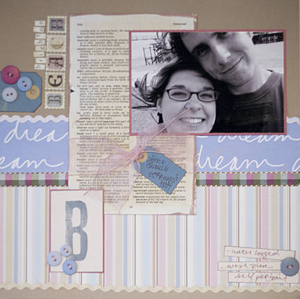 shaking the earth tones scrapbook page