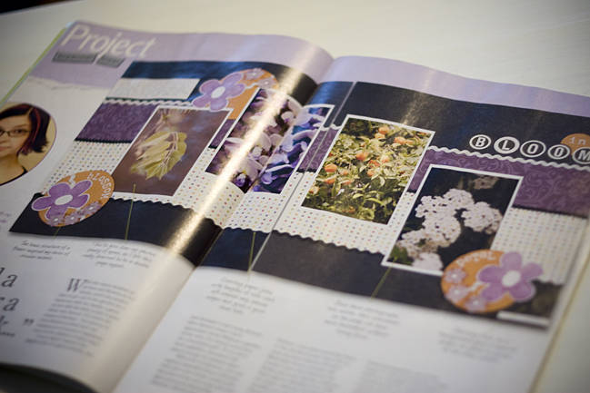 floral scrapbook layout, first for scrapbook inspirations