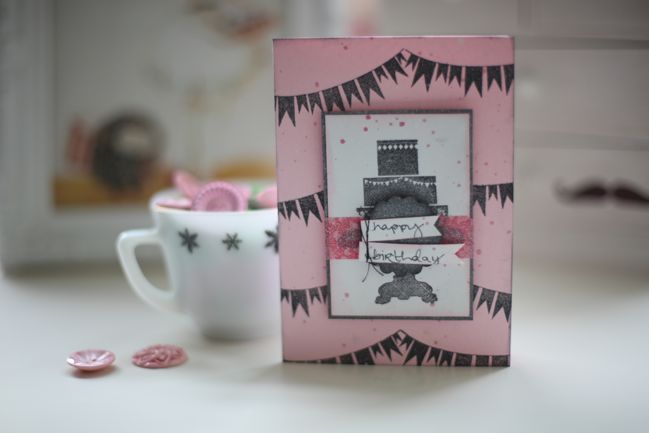 handmade birthday card with bunting