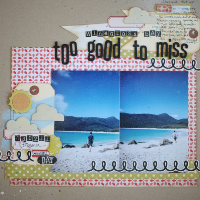 travel scrapbook page