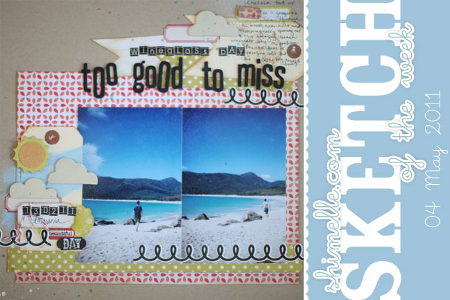 scrapbooking sketch and page ideas