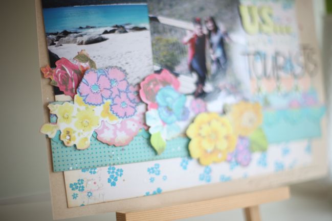 scrapbook page with sassafras foldies